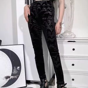Elegant Black Velvet Pants